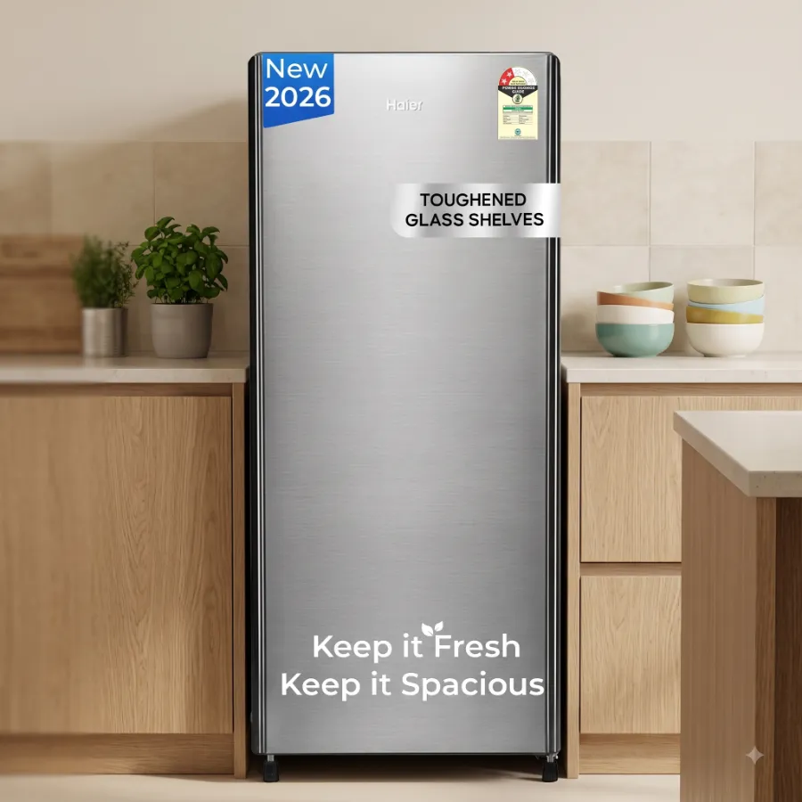 Haier Sleek Silver Refrigerator (170-190L)